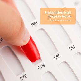 120 Colors Fake Nail Tips Display Book Fake Nails Storing Cards Nail Polish Showing Chart Shelf Book