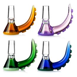Colourful Glass Smoking Bowls 14mm Male Bowl glass bowls With Handle Tobacco Bowls for Glass Pipes Water Bongs Rigs Smoking Tobacco Bowls