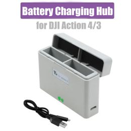 Accessories Battery Charging Hub USB Charger for DJI Action 4/Action 3 Flight Charging Hub Portable Charger with LED Charger