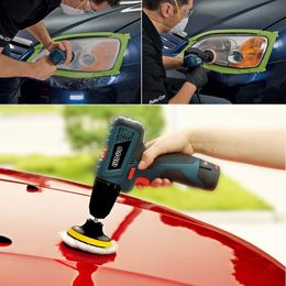 Car Clean Polishing Disc Pad Kit Auto Waxing Buffing Sponge Foam Pads For Polisher Drill Adapter Headlight Refurbish Restoration