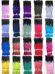 Whole Ombre Synthetic Kanekalon Braiding Hair For Crochet Braids False Hair Extensions Ombre Jumbo Braiding Hair 24 Inch8588160