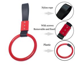 Round Car Tow Strap Bus Train Car Innerior Hand Handle Strap Drift JDM Tsurikawa Cute Hook Strap Exterior Warning Hanging Ring