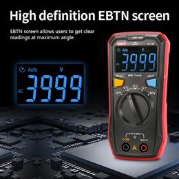 UNI-T Auto Range Mini Digital Multimeter Temperature Tester UT123 UT123D Data AC DC Voltmeter Pocket Voltage Ampere Ohm Metre