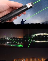 Powerful 10000m 532nm Green Laser Sight laser pointer Powerful Adjustable Focus Lazer with laser pen Head Burning Match