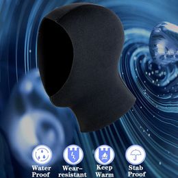 Men Women 35MM Scuba Hoodie Neoprene Winter Thermal Hat Wetsuit Hood for Diving Surfing Swimming Cap 240403