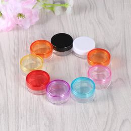 Storage Bottles 50Pcs 5g Mini Portable Plastic Round Pot Travel Sample Empty Container For Facial Cream Shampoo Lotion (Ten Cosmetics