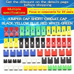 50PCS Pitch 2.54mm Header Jumper Shorted Cap & Headers & Wire Housings Connector Black Yellow Blue Red Green White For Arduino