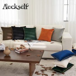 Pillow Aeckself Luxury Pack Of 2 Solid Velvet Covers Plain Cases For Sofa Office Home Decorative Pillowcase