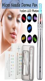 Electric Derma Pen Micro Needle Microneedle With LED Light Pon For Wrinkle Removal Anti Ageing Skin care1536288