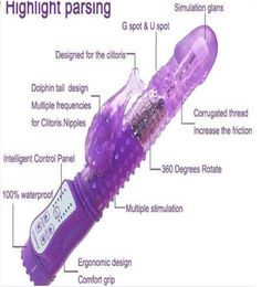 Jack Rabbit Vibrators 12 Speeds Vibrating GSpot Body Massager Thrusting Dildo Vibrate Massager Adult Toy Multi speed Sex Toy4494555