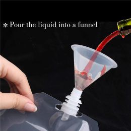 20pcs Plastic Reusable Liquor Pouch Clear Heavy Duty Drinks Flasks Concealable Drinking Flasks Cruise Bags Kit with Funnel