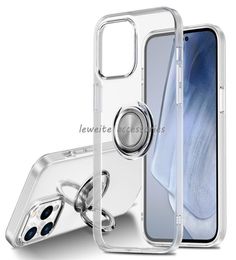 Clear Phone Case Ring Holder Stand for iPhone 14 13 12 11 Pro Mini XS Max X XR 6 6s 7 8 Plus SE7234128