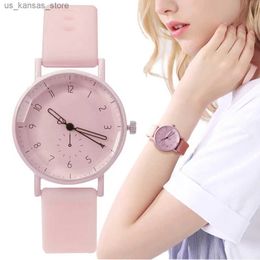 Wristwatches Pink Digital Simple Women Dresses Brand es Fashion 2023 New Casual Sile Strap Ladies Quartz e Gift Clock240409