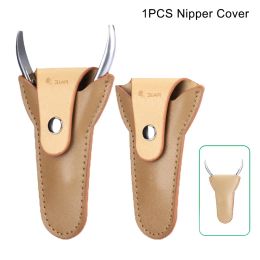 1PC PU Nipper Protective Cover Scissors Sheath Safety Leather Cover Protector Pedicure Manicure Tools Dead Skin Tweezers Cap