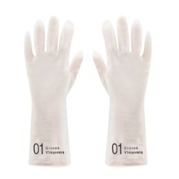 Reusable Household Long Rubber Warm Gloves Kitchen Dish Washing Cleaning Tool Hand Gloves Dishes Washing Gloves Latex Gauntlets