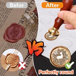 15Pore Wax Seal Stamp Mould Silicone Pad Mat Cookie Chocolate DIY Craft Mould Wax Sealing Mat Auxiliary Tool