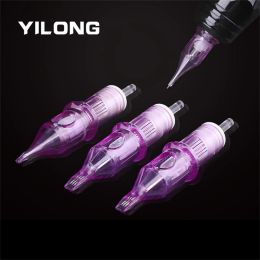 Yilong 10 Piece Cartridge Tattoo Needles Rl Rs Rm M1 Disposable Sterilised Safety Tattoo Needle For Cartridge Machines Grips