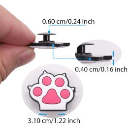 8Pcs/set Cute Cat Footprints Shoe Charms for DIY Bracelet Wristband Sandal Accessories Kid's Women Party Favour Gifts