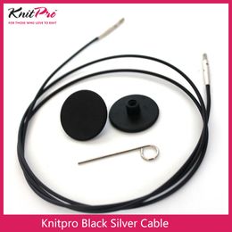 KnitPro Interchangeable Knitting Needle Cable Colour Black