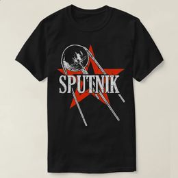 Soviet Space CCCP 1957 Sputnik 1 Satellite TShirt 100% Cotton ONeck Summer Short Sleeve Casual Mens Tshirt Size S3XL 240409