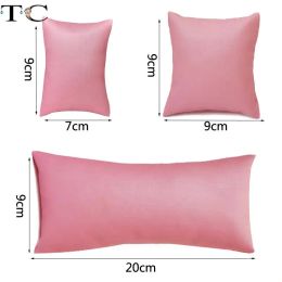 Pink Brushed Leather Jewelry Display Pillow Watch Bracelet Storage Display Pillow Bracelet Necklace Display Pillow