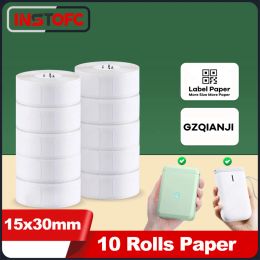 Printers Niimbot D110 D11 Thermal Paper Direct Sticker Labels Roll Tape Strong Adhesive Sticker Clear Printing for Pocket Thermal Printer