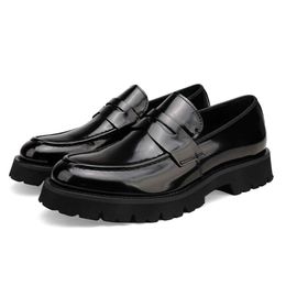 Men's Business Men's Shoes, Patent Leather, Bright Colors, Wedding, Formal Wear, Oxford Style, High-end, Foot C