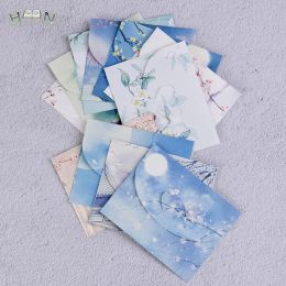 10 Sets Cute Chinese Vintage Style Flowers Paper Envelope For Letter Creative Stationery Paper Postcards Card Scrapbooking