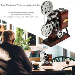 Decorative Figurines Movie Projector Engraved Musical Box Holiday Supplies Antique Lightweight Party Props For Girlfriend Valentine Gifts