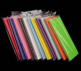 197cm Disposable Bubble Tea Thick Rainbow Drinking Paper Straws For Bar Birthday Wedding Party Supplies LX34621997516