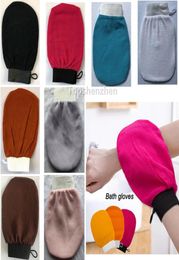 9 Colors Bath Scrubbers Hammam Scrubbing Glove Double Sided Exfoliating Gloves Morocco TowelTreatment Scrub Exfoliator Mitt Magic 7975673