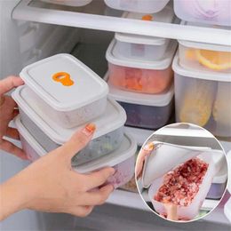 Storage Bottles Box Fridge Organizer Refrigerator Food Fresh-keeping Clear Plastic Sets Microwave Heating Lunch Kitchen