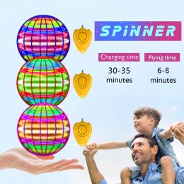 Flying Ball Boomerang Fly Magic with LED Lights Drone Hover Ball Fly Nova Orb Flying Spinner Fidget Toys Children Family Gifts