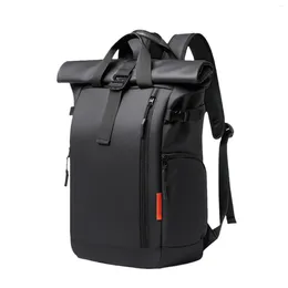Backpack Tangcool Men Large Capacity 15.6" Casual Riding Laptop Multifunction Roll Top Travel Bag For Man Waterproof