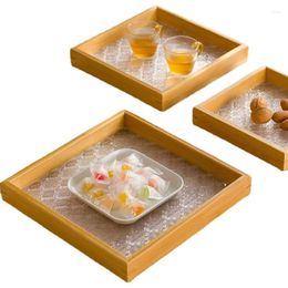 Plates Y Dining Plate El Breakfast Tray Household Rectangular Tea Set Water Cup Bamboo Restaurant Fruit Living Room