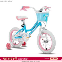 Bikes Colored Girls Bicycle with Basket and Training Wheels in US Warehouse 12 14 16 18 inch Childrens Bicycle Foot Brake Childrens Bicycle L48