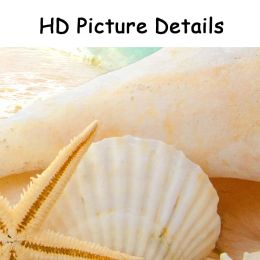 Beach Seascape Canvas Painting Shell Sea Wall Art Starfish Seashells Wall Pictures Poster for Living Room Bedroom Office Decor