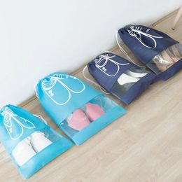 Storage Bags Strength Factory Travel Shoes Bag Bundle Mouth Non-Woven Transparent Dust Shoe (10 Pack)