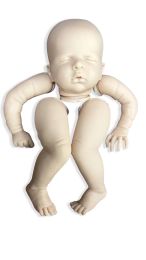 20inch Reborn Doll Kit Luisa Newborn Lifelike Soft Touch Unpainted Unfinished DIY Doll Parts with Cloth Body Reborn Kit Supply