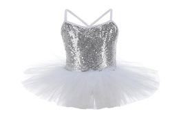 Girls Ballet Gymnastics Leotard Dress Sequined Dance Dress Lovely Kids Girls Professional Ballet Tutu2696311