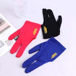 Three Fingers Full-Finger Snooker Pool Cue Billiard Glove for Left Hand Lycra