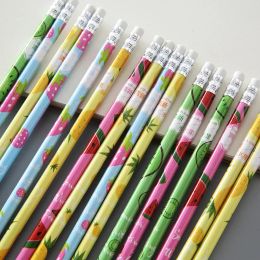 48Pcs/Lot Kawaii Fruit Wooden Pencil Cute Pen HB Sketch Drawing Painting Stationery Student School Office Supplies Kids Gifts