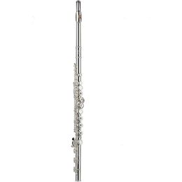 Premium Silver Plated Intermediate Flute with 17 Key Open/Closed Hole C-Slot, B-Pin Connector, Offset G, Cleaning Rod, Cloth, and Gloves Set in Box