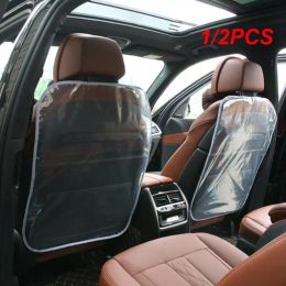 1/2PCS Car Seat Back Pad PE Film Anti Dirty Protector Cover Anti Child Kick Footprint Tools Car Interior Seat Mat Car