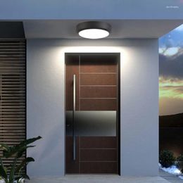 Ceiling Lights Outdoor Waterproof Light Wall Modern Simple Creative Villa Garden Aisle Balcony Round Aluminium Lamps