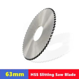 63mm Slitting & Slotting Saw Blade W6542 HSS Steel Circular Cutting Disc for CNC Slitting Machine Metal Steel PVC Cutting Tool