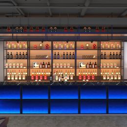 Club Whisky Bar Cabinet Storage Metal Modern Unique Holder Wine Cabinets Cellar Industrial Adega Barzinho Kitchen Furnitures