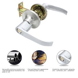 Zinc Alloy Room Door Handle Lock High-Grade Handle Lock Three-Pole Spherical Door Lock Kitchen Bathroom Hardware Accessories