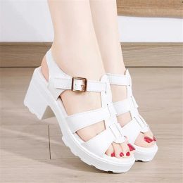 Opening Toe High Sole Women's Two Tone Shoes Mules Sandals Large Slippers Sneakers Sport Type Athletic Zapato Models
