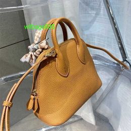 Bolide Leather Handbag Trusted Luxury Womens Bags 2024 New Tote Bag Womens Cowhide Casual Shell Bag Single Shoulder Bag Womens Crossbody Bag F have logo HBLUZE